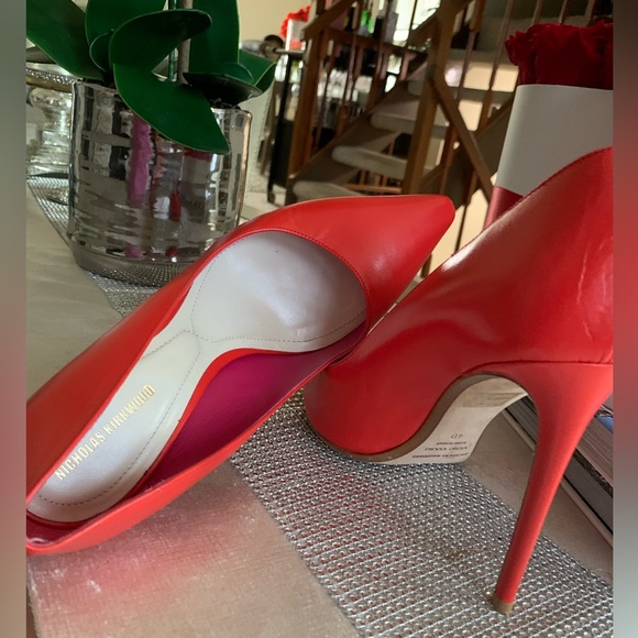 Gorgeous Orange NICHOLAS KIRKWOOD Pump SZ 10 👠👠🔥🔥🔥 - Picture 6 of 14